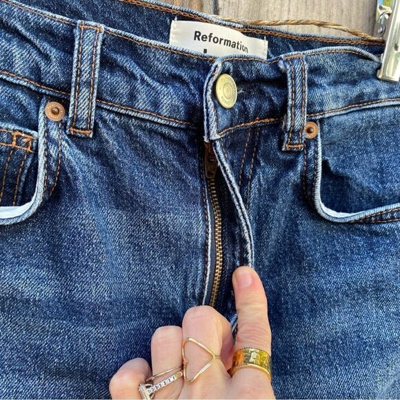 Reformation Liza Ultra High Rise Straight Jeans size 24 - Picture 10 of 14